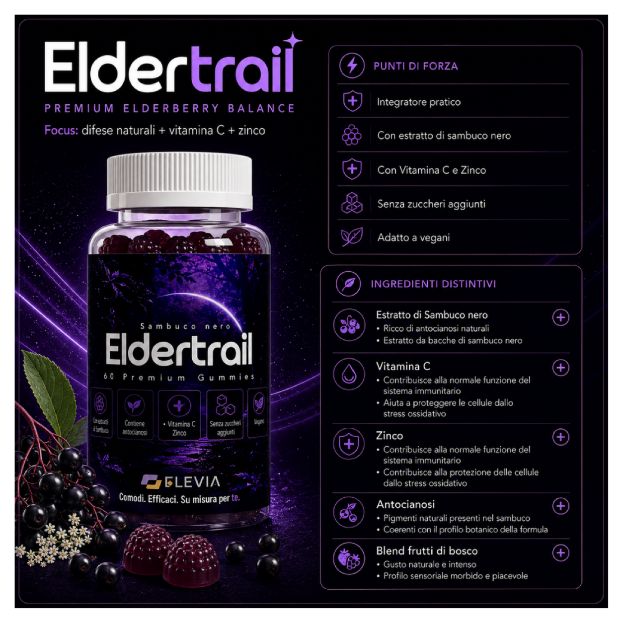 Eldertrail - punti di forza, ingredienti distintivi e benefici principali