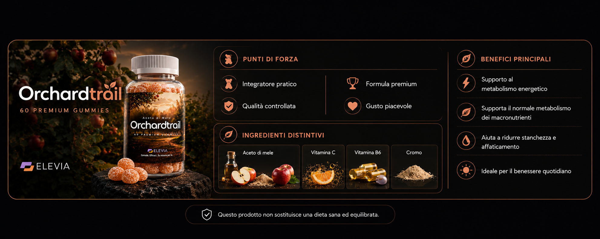 Orchardtrail - punti di forza, ingredienti distintivi e benefici principali