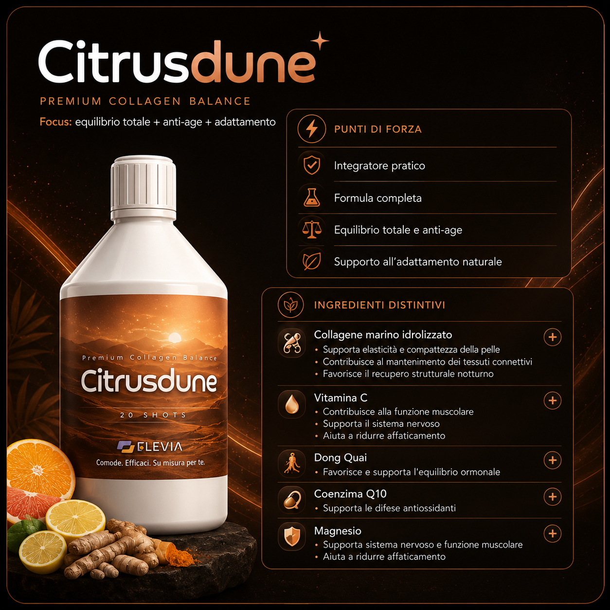 Citrusdune - punti di forza, ingredienti distintivi e benefici principali