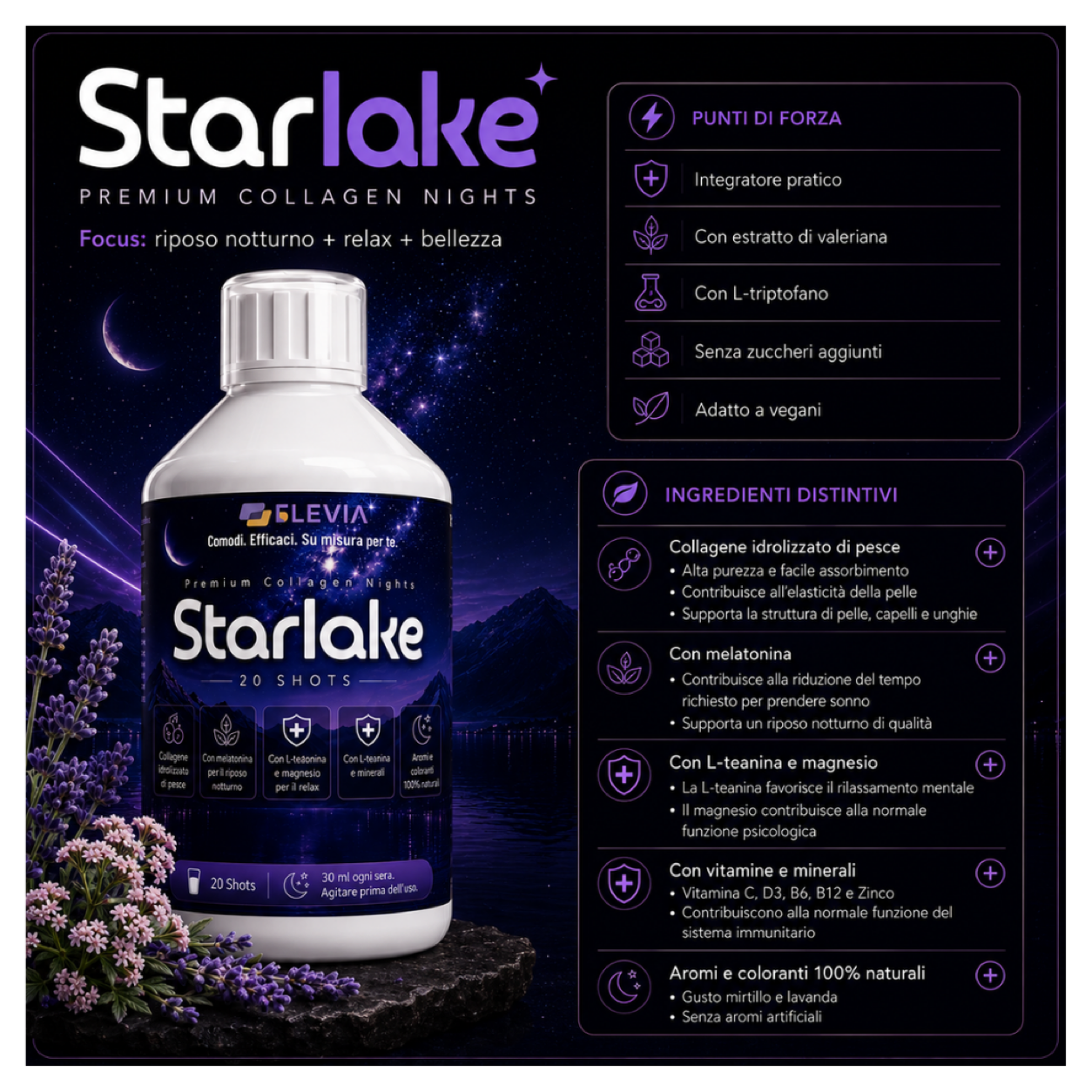 Starlake - punti di forza, ingredienti distintivi e benefici principali