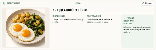 Egg Comfort Plate: uova con verdure cotte e patate