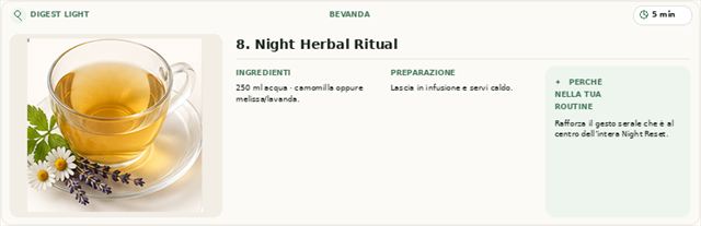 Night Herbal Ritual: infuso serale con camomilla, melissa e lavanda