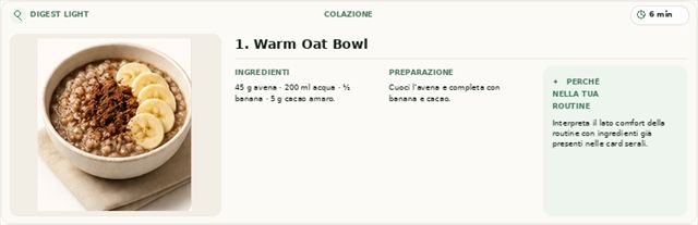 Warm Oat Bowl: avena calda con banana e cacao