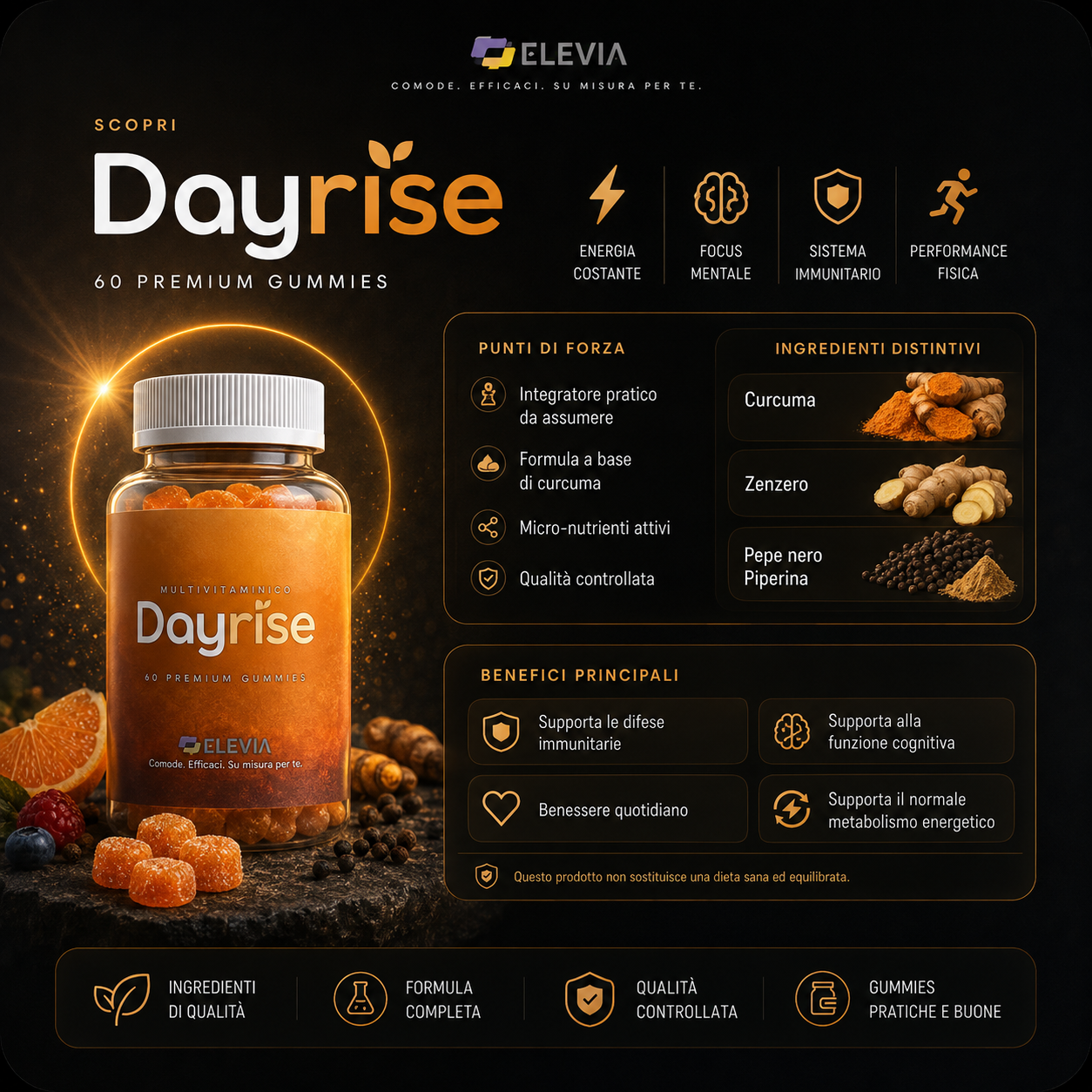 Dayrise - punti di forza, ingredienti distintivi e benefici principali